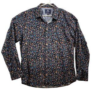 MBX Premium Goods Mens Shirt XL Floral Long Sleeve Button-Up Geometric